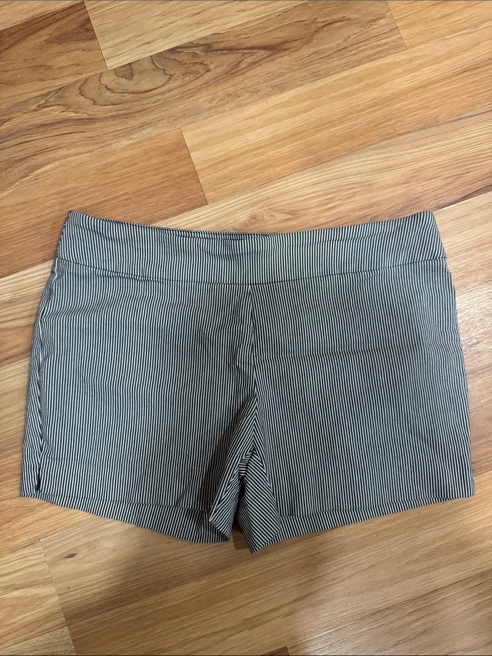 Counterparts Black and White Pinstripe High Waist Shorts